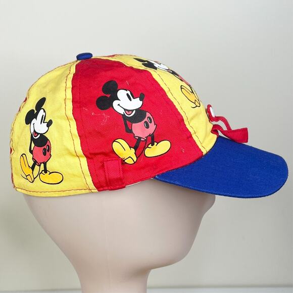 Disney Vintage 90s Mickey Mouse AOP Painters Hat Cap Kids Youth OS One Size - Picture 3 of 8